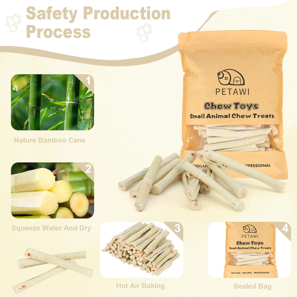 Petawi Sweet Bamboo Chew Sticks vet-recommended teething option for rodents