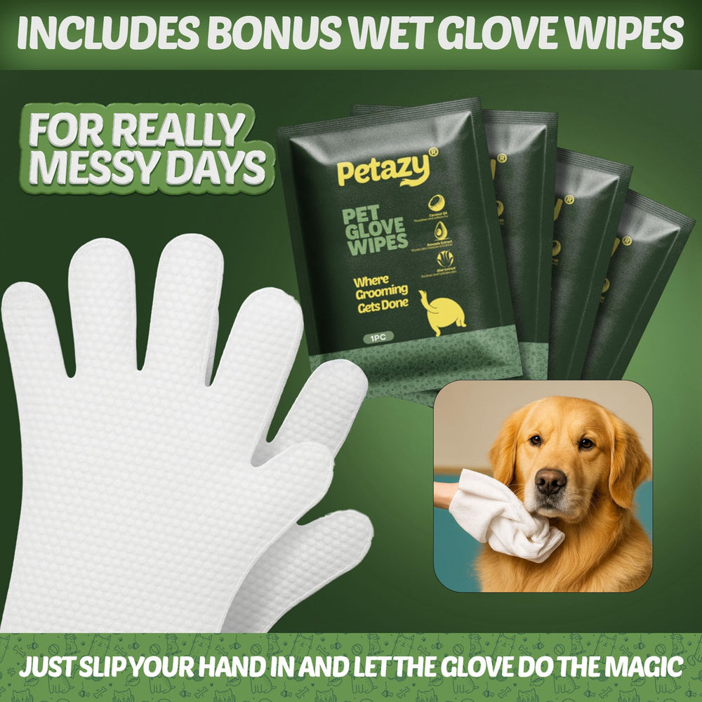 Petazy 400 wipes paw clean closeup for messy moments