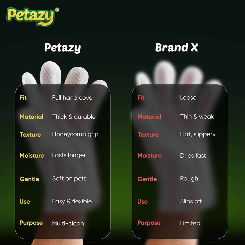 Petazy Pet Glove Wipes travel-friendly packaging suitable for car trips.