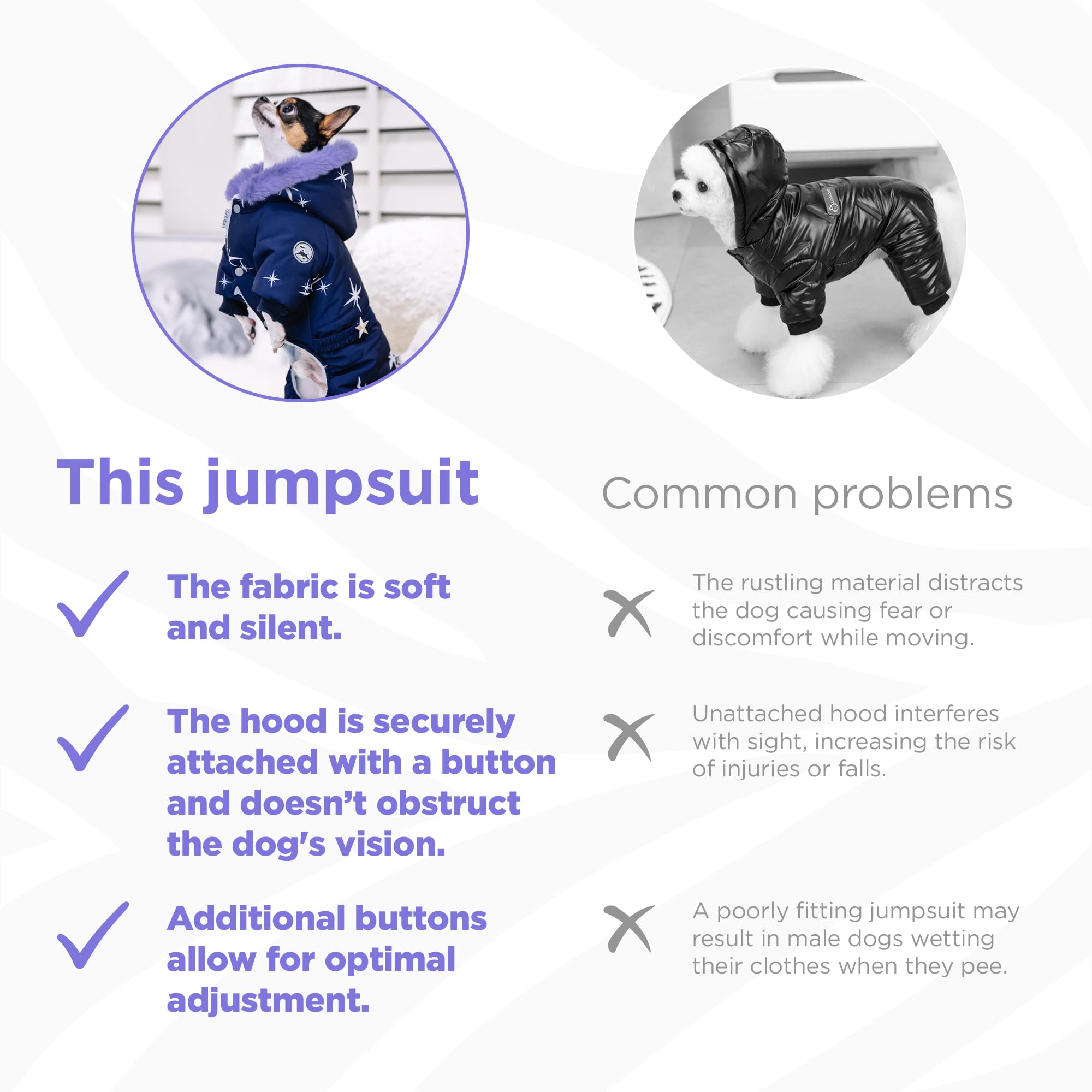 PetBaronet waterproof snowsuit in action during outdoor winter activity