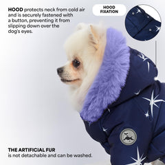 PetBaronet jacket leash hole detail for convenient walking and secure leash