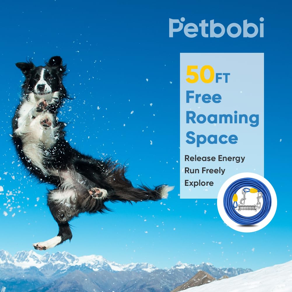Petbobi 360-degree rotation buckles prevent tangles during movement.