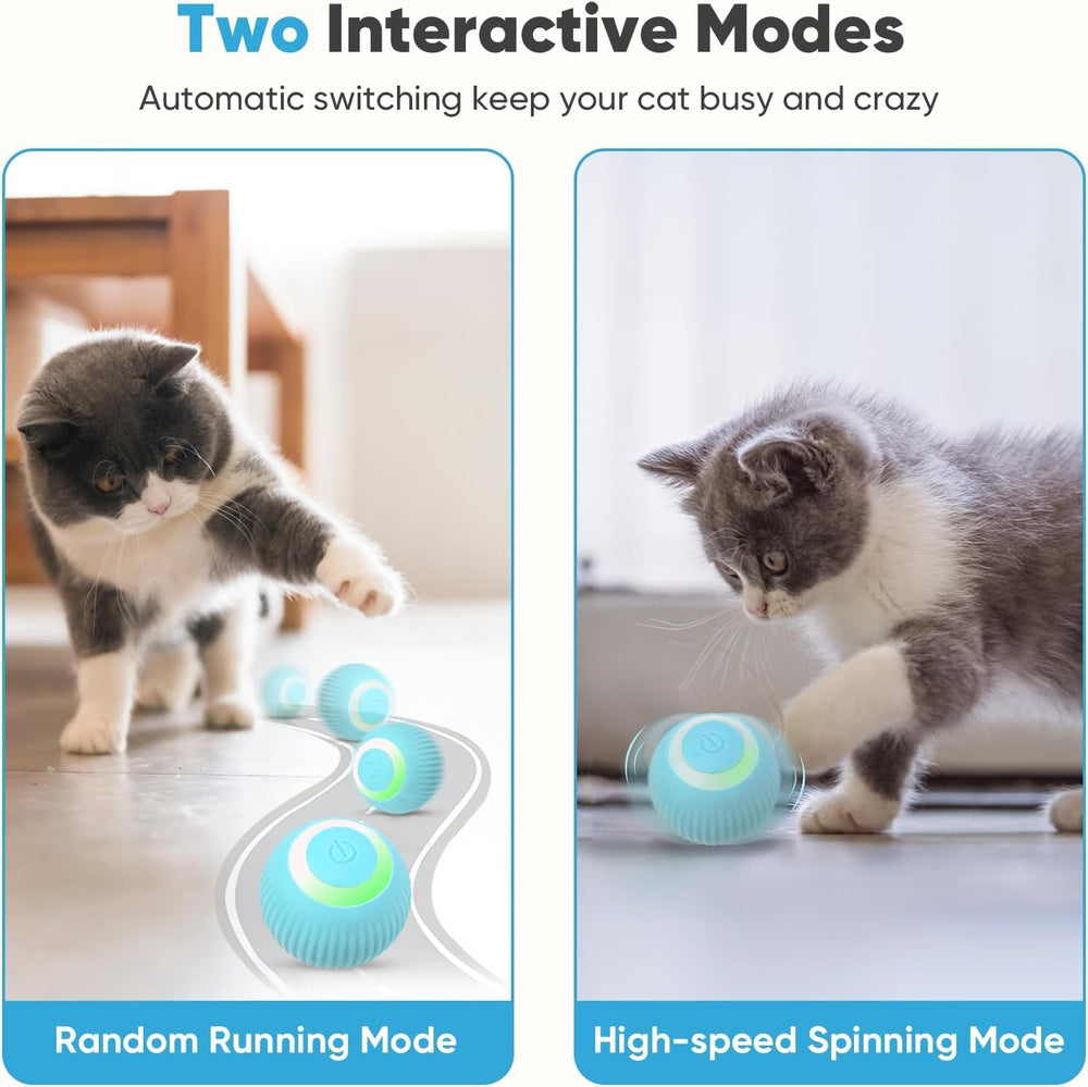 Petbobi cat ball self-moving with 360-degree rotation delivers endless chase scenarios.