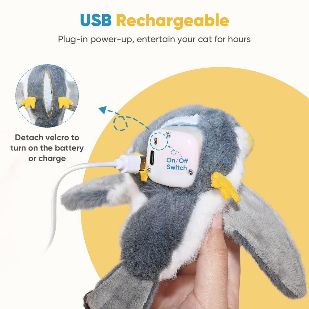 Petbobi catnip pouch included boosts excitement during solo play.