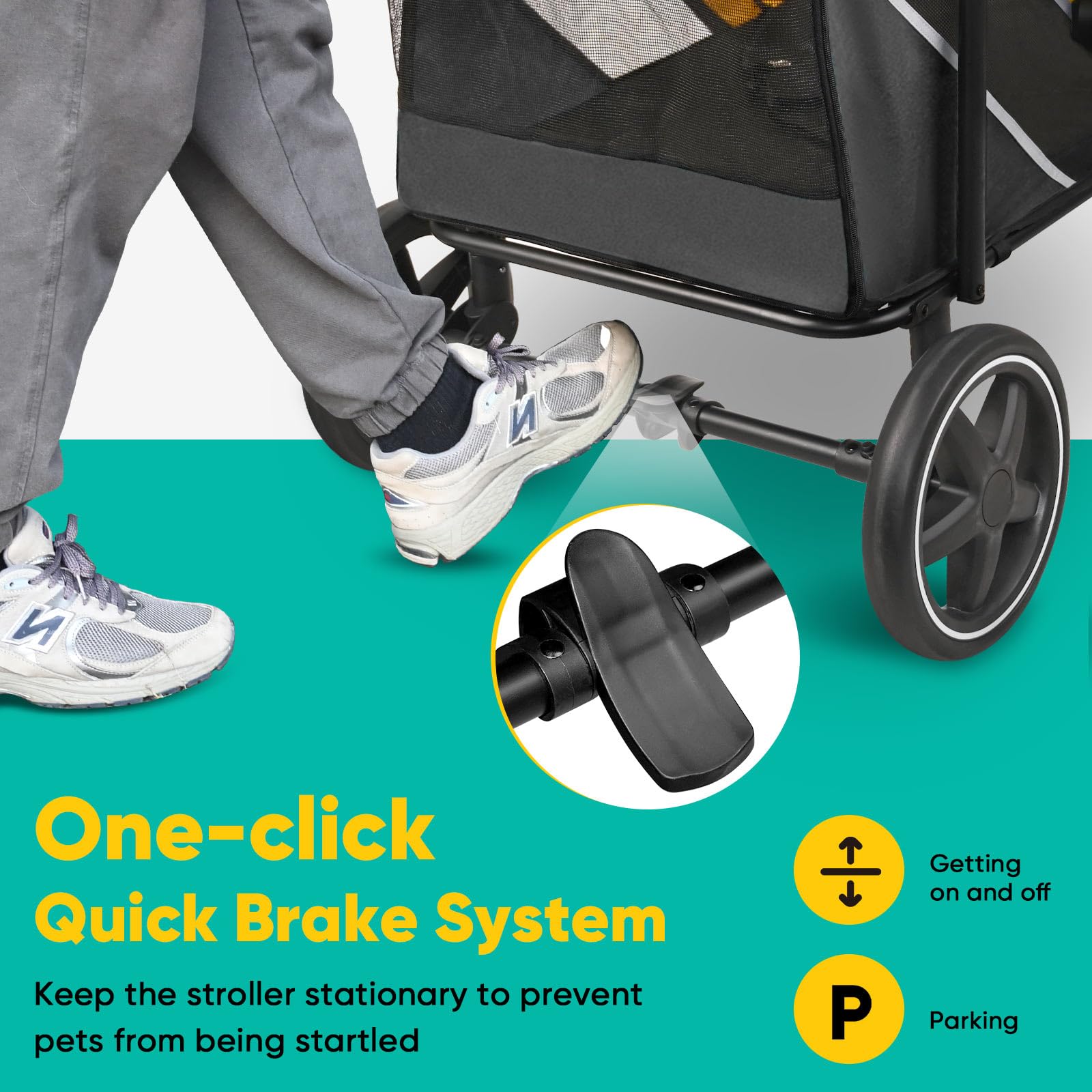 Petbobi dog stroller dual-entry opens from front and rear for versatile access