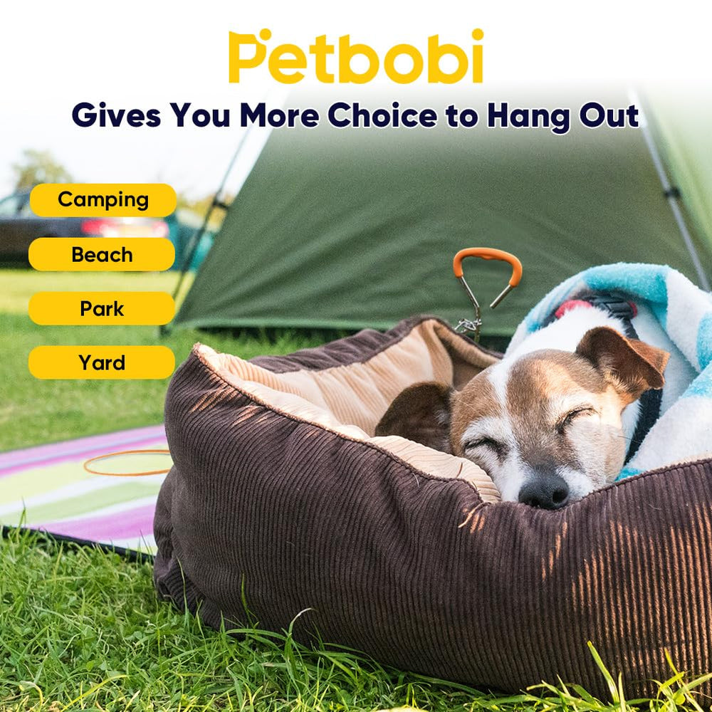 Petbobi PVC-coated, weatherproof tether resists rust for long-lasting use