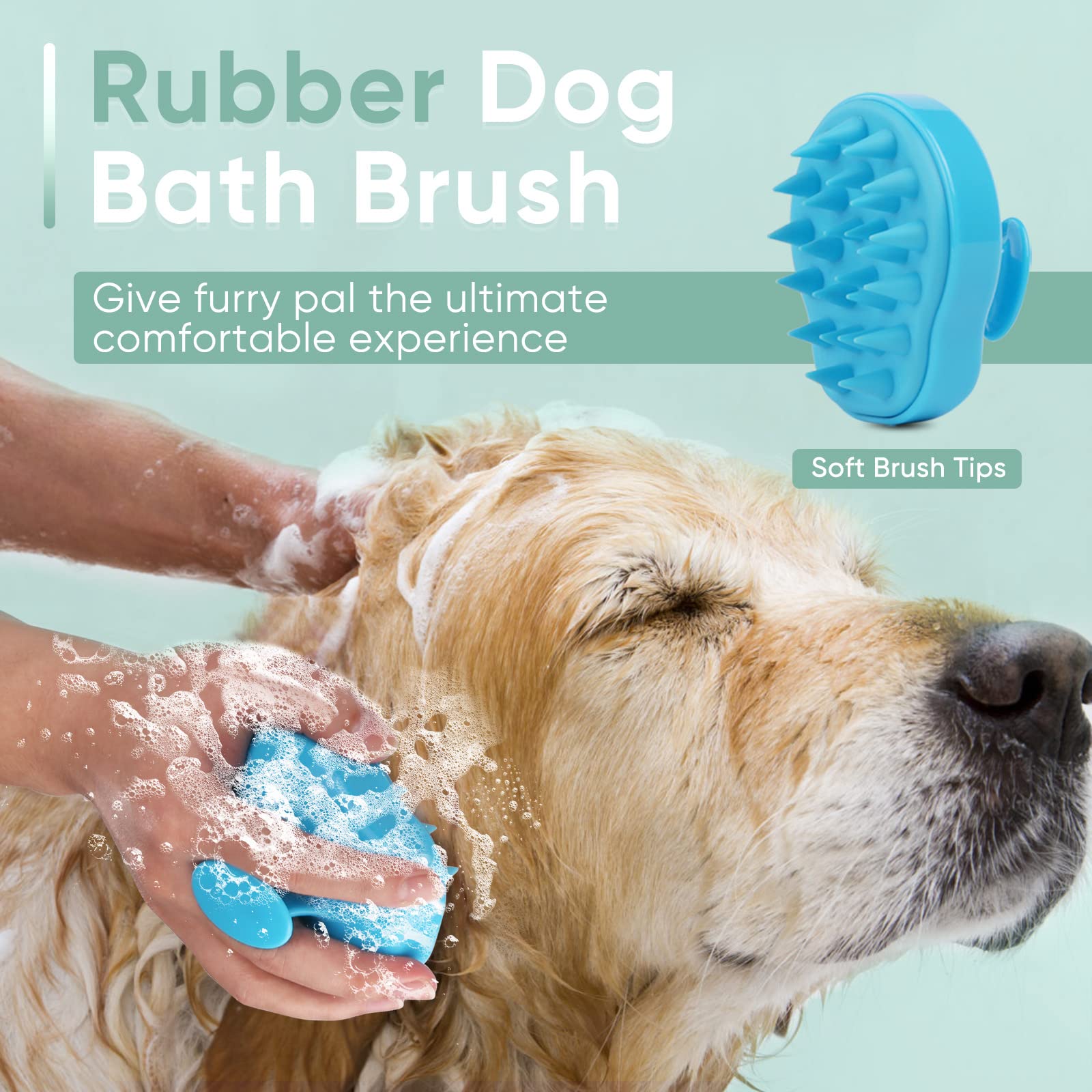 Petbobi hair drying and brushing aid helps comfortable post-bath styling.