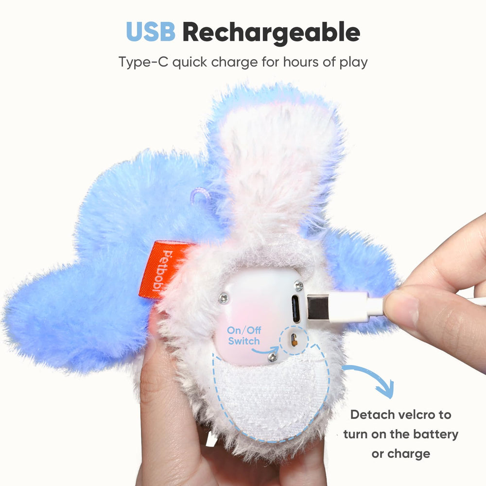 Petbobi Flappy Bird Toy USB rechargeable for multiple play sessions