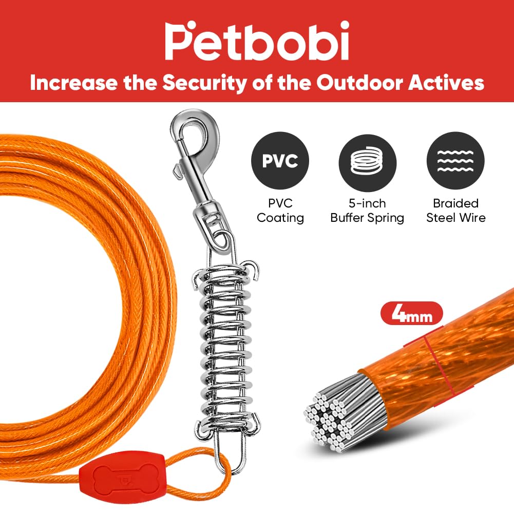 Petbobi 16-inch ground stake secured for stable anchoring