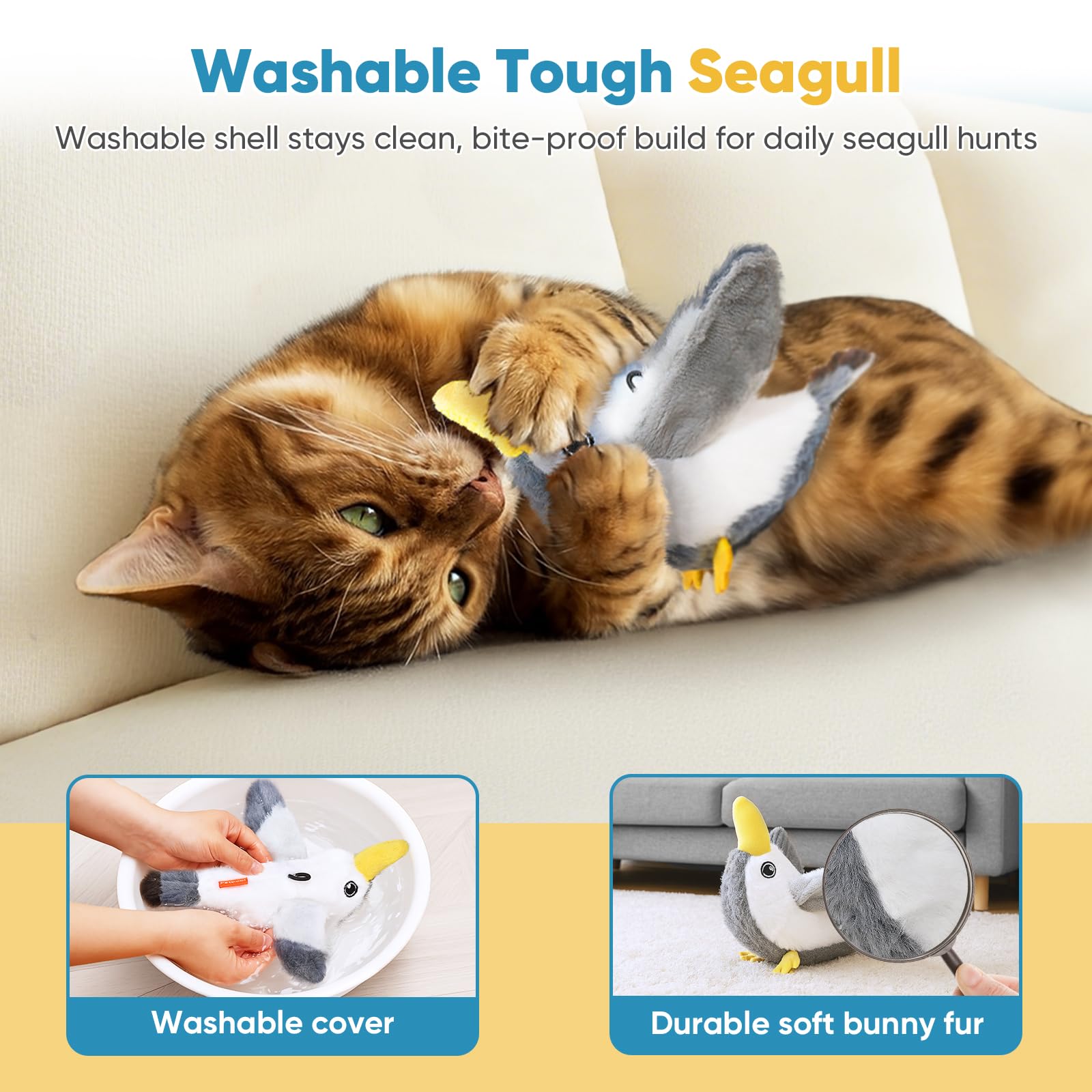 Petbobi motion-activated toy delivers unpredictable flaps for continuous engagement.