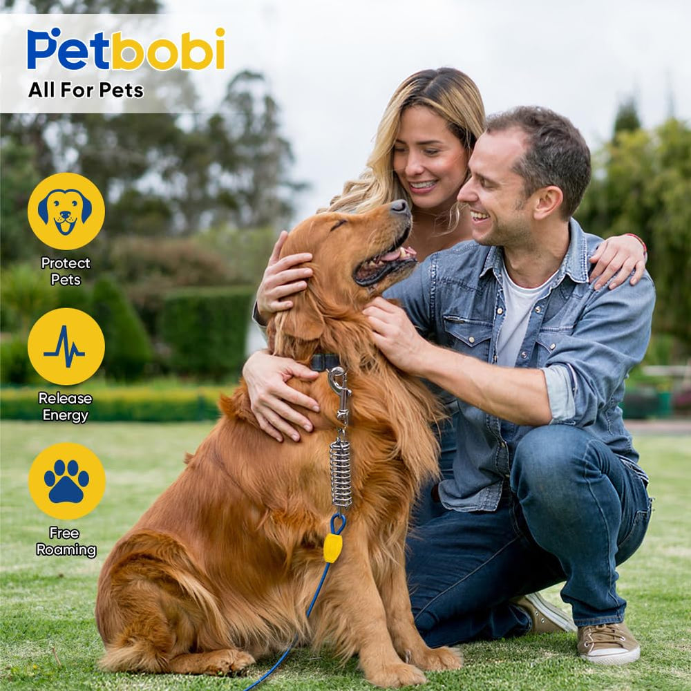 Petbobi outdoor roaming setup showing the full kit for yard use
