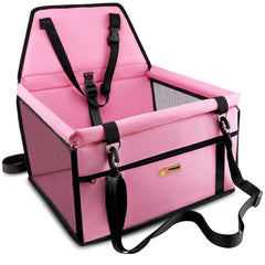 Petbobi Pet Reinforce car booster seat back view showing sturdy panels for secure travel