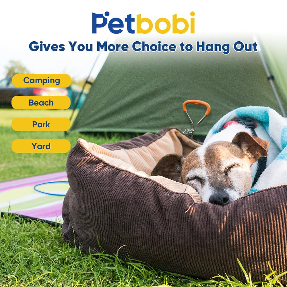Petbobi PVC-coated cable stays weatherproof and chew-resistant for outdoors.