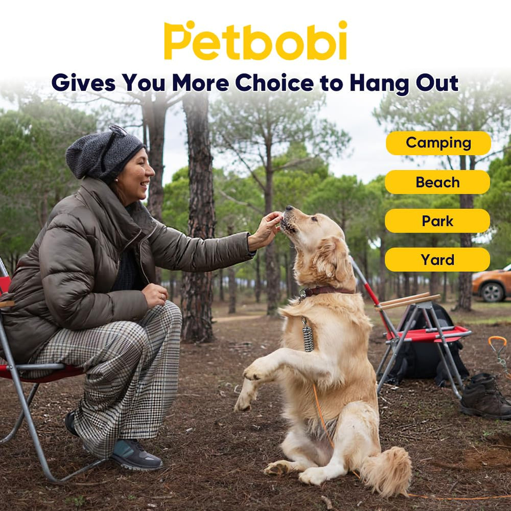 Petbobi PVC-coated cable resists chews and weather for durable outdoor use.