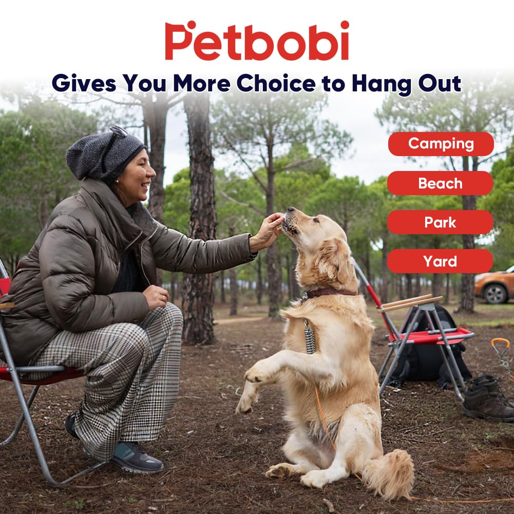Petbobi PVC coating offers weatherproof durability and chew resistance.