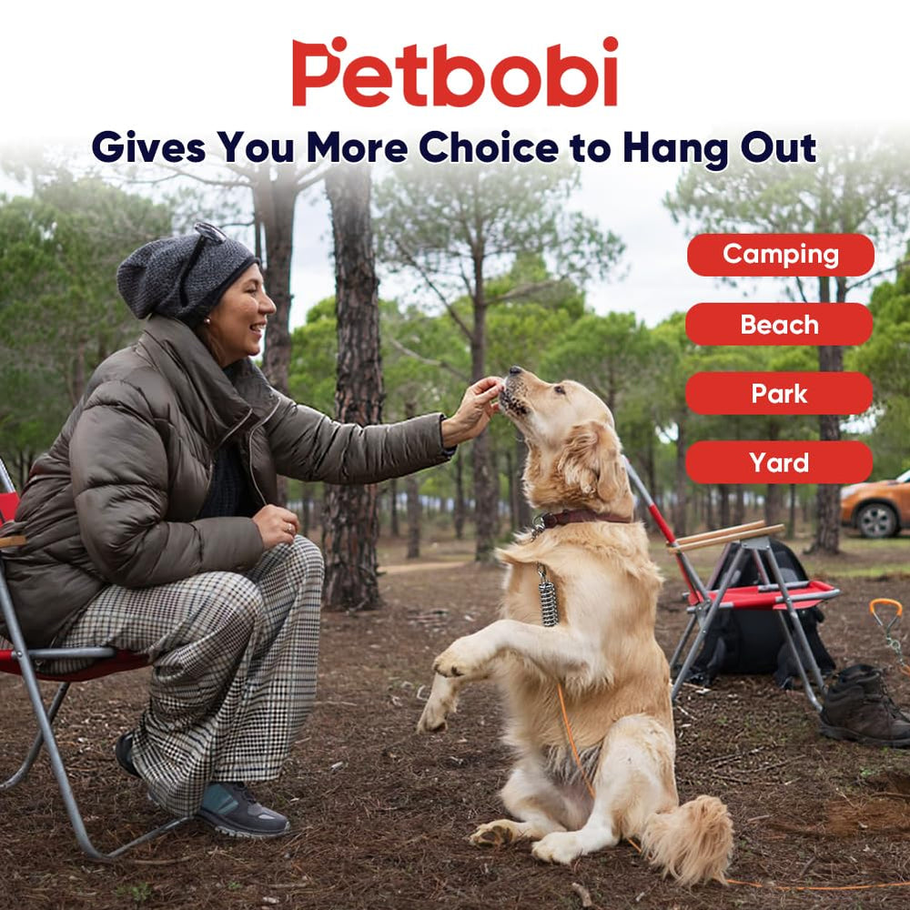 Petbobi PVC coating offers weatherproof durability and chew resistance.