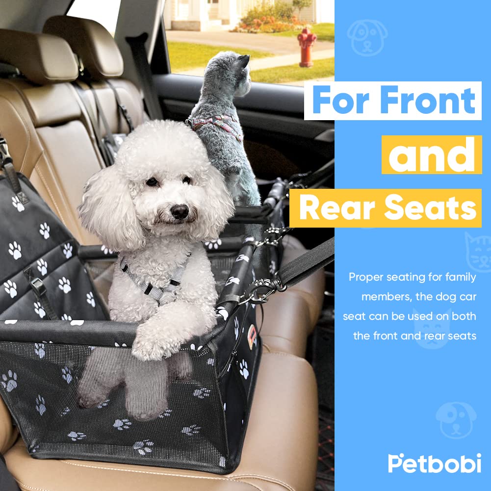 Petbobi reinforce car booster seat easy-setup for quick, secure placement under the seat or in trunk.