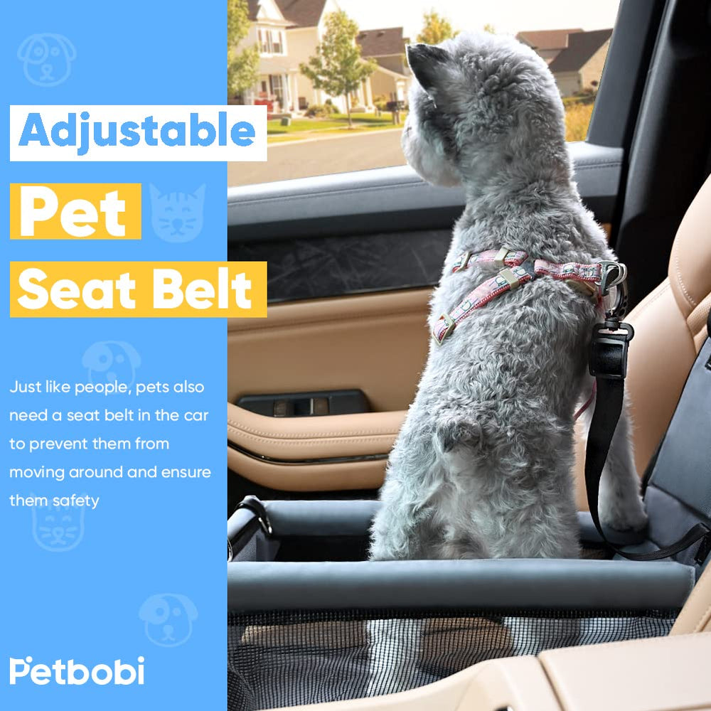 Petbobi breathable mesh enhances airflow for comfortable car sessions.