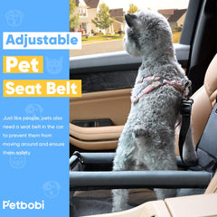 Petbobi breathable mesh enhances airflow for comfortable car sessions.