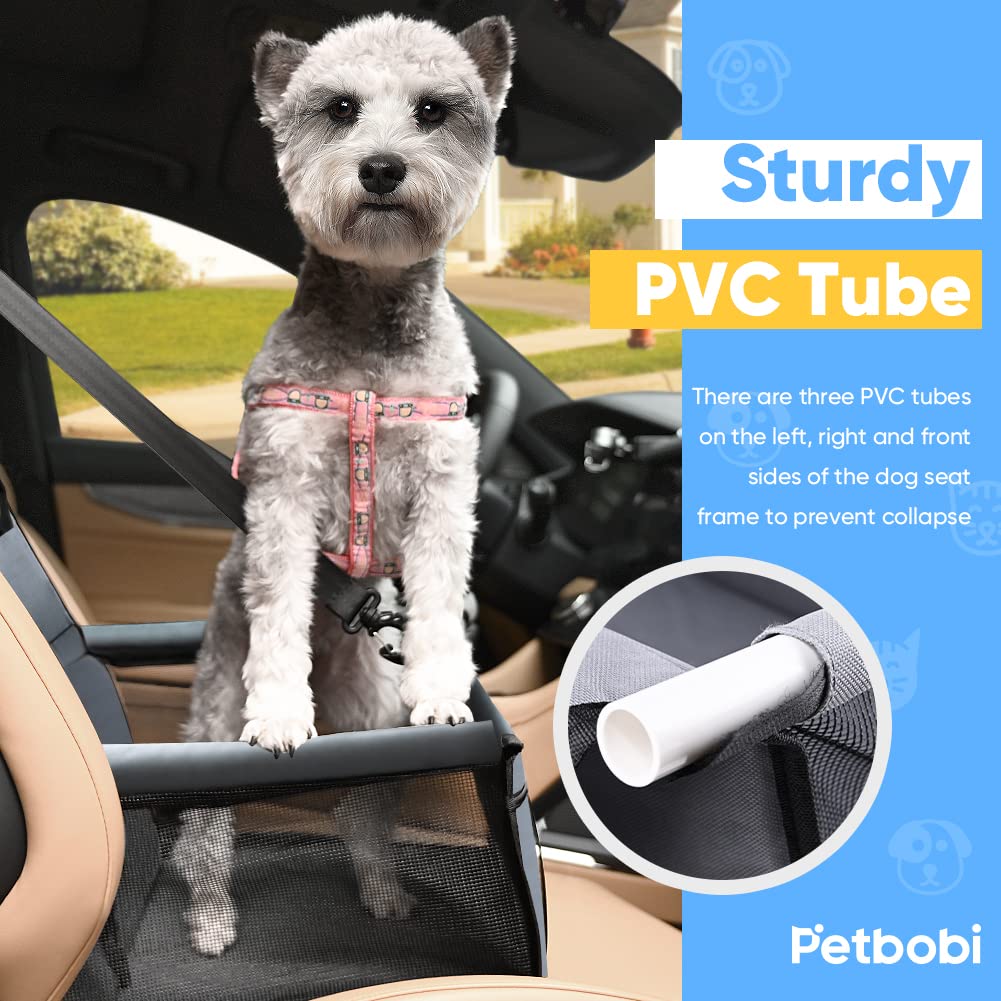 Petbobi car seat water-resistant fabric resists spills and cleans easily.