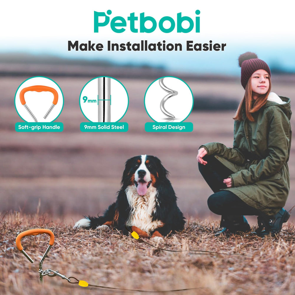 Petbobi 5in spring absorbs shocks to reduce strain.