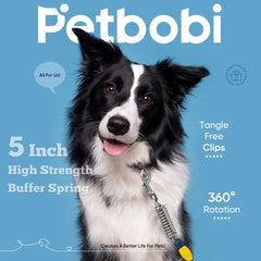 Petbobi spring attachment reduces sudden pulls during outdoor play.