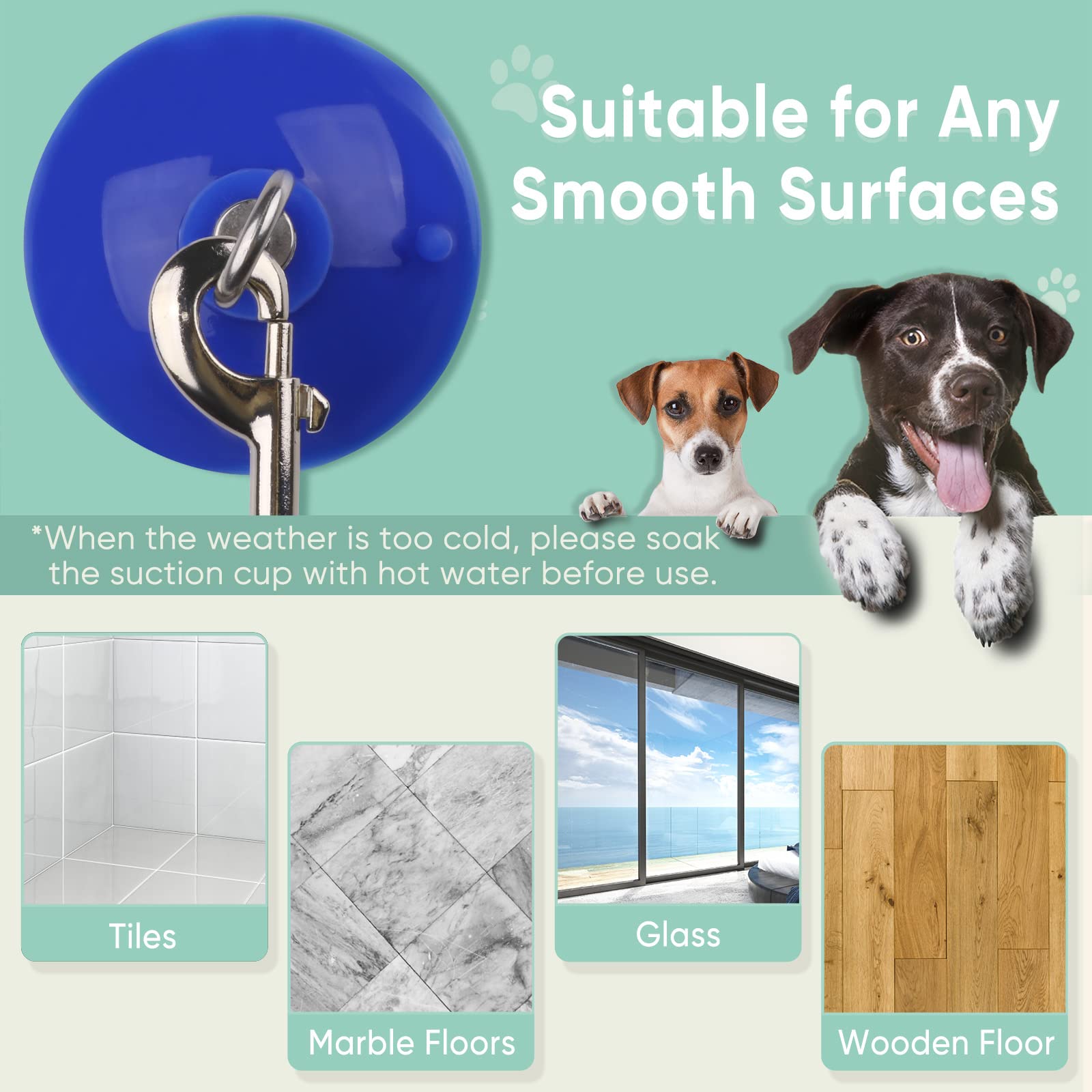 Petbobi waterproof dog grooming leash supports versatile grooming on tub or sink.