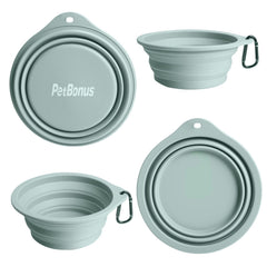 PetBonus collapsible bowls expanded to 7x5x2.65 inches for generous capacity.