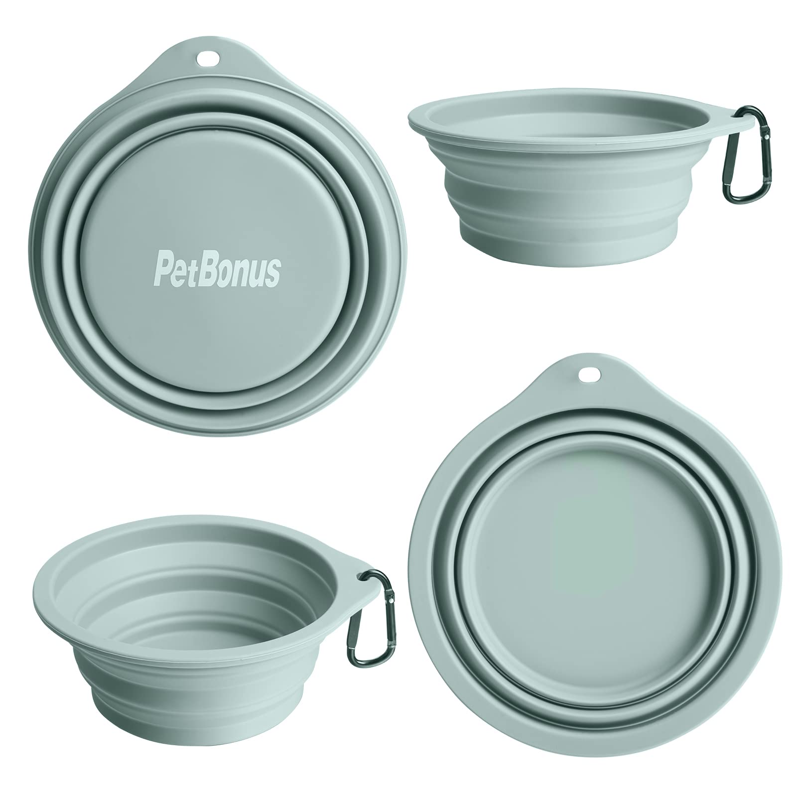 PetBonus collapsible dog bowl tan ideal for on-the-go meals