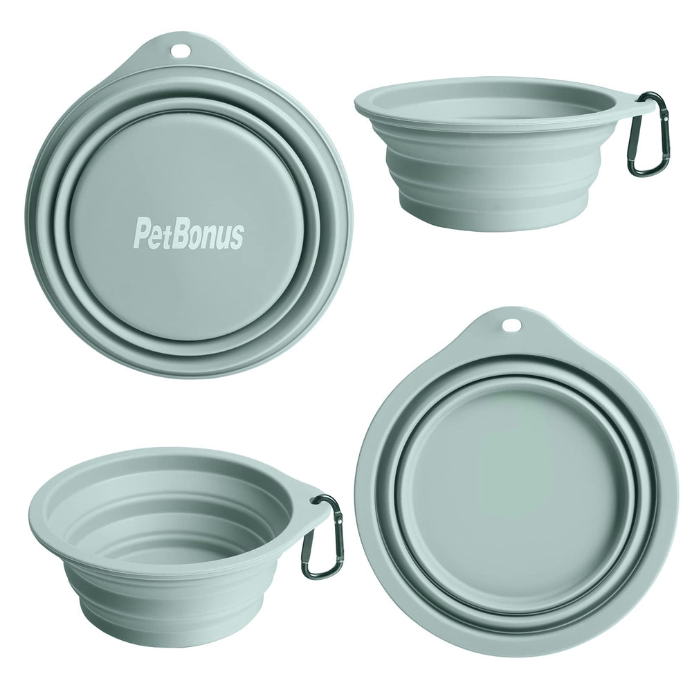 PetBonus collapsible dog bowl tan ideal for on-the-go meals
