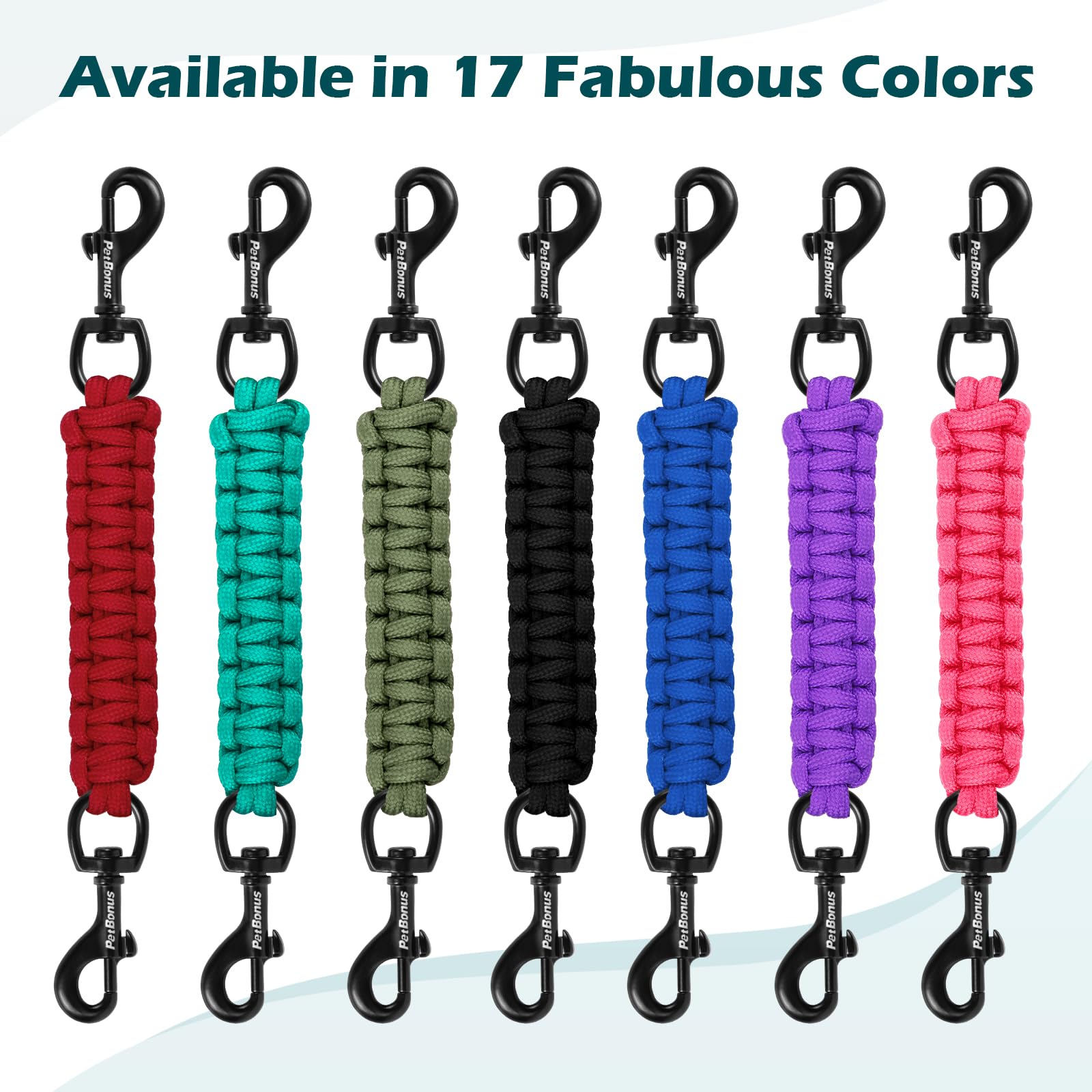 PetBonus easy to-use safety clip for quick secure dog leash connections