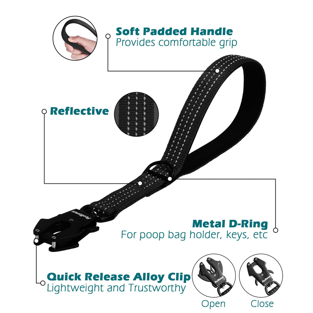 PetBonus heavy-duty short dog leash offering close-control in crowded areas
