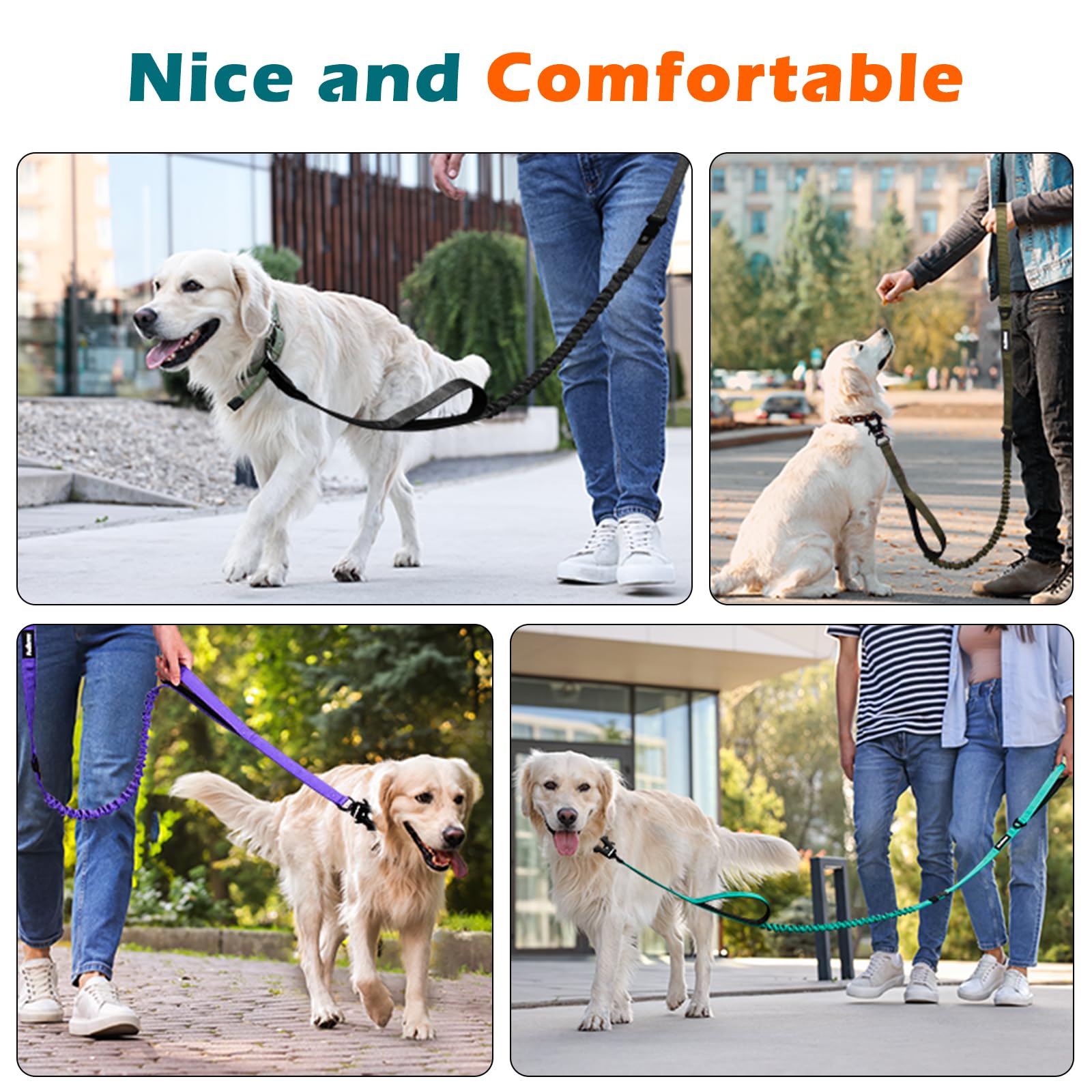 PetBonus heavy-duty tactical dog leash pink color improves visibility and style on outdoor adventures.
