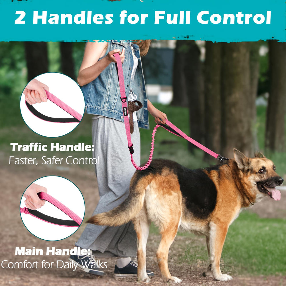 PetBonus heavy-duty tactical dog leash traffic-handle enables fast, safer control in crowded areas.