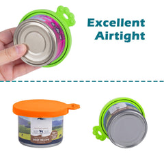 PetBonus lid on dog cat food can shows airtight seal for freshness