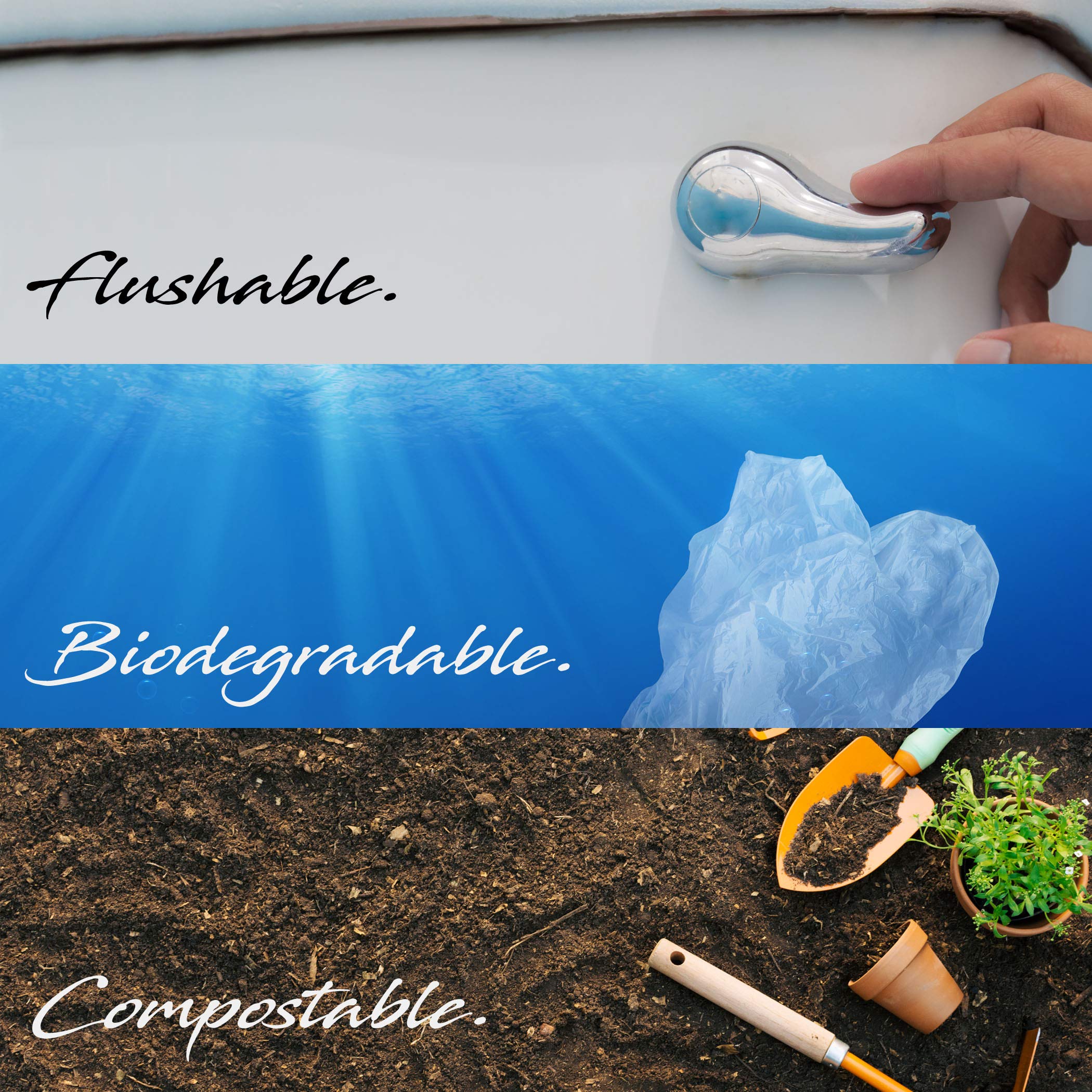 PetBro Flush 'n Gone bags in use—flushable design for quick, mess-free disposal.