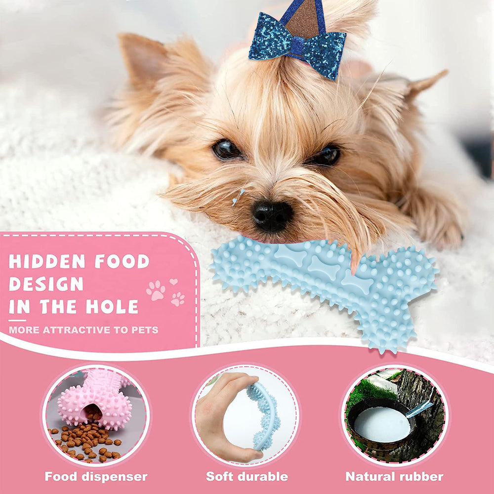 Petbuy 6-pack puppy chew toys pea pod for visual appeal and bite-friendly texture