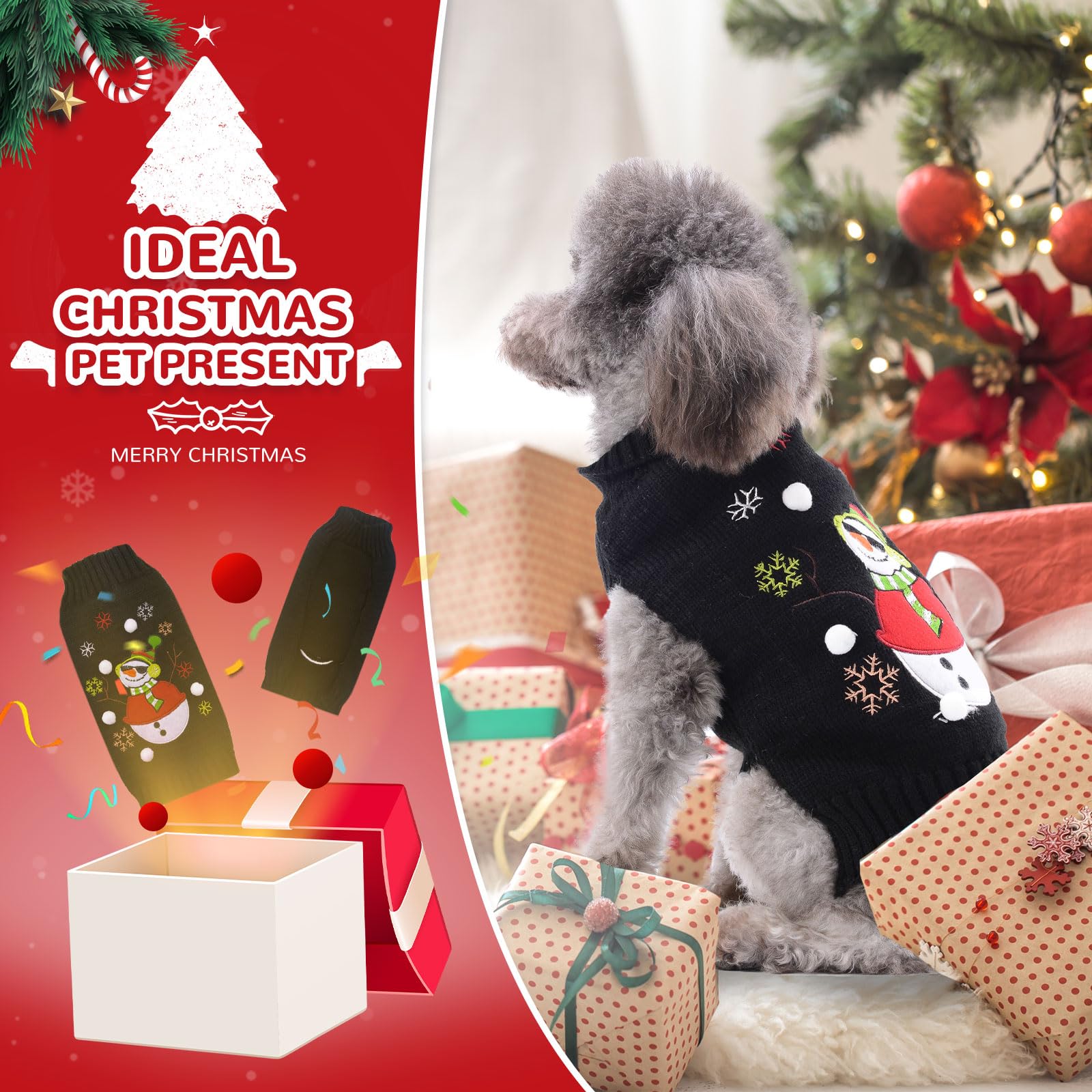 Petcare Christmas cat sweater pullover for cozy seasonal wear.