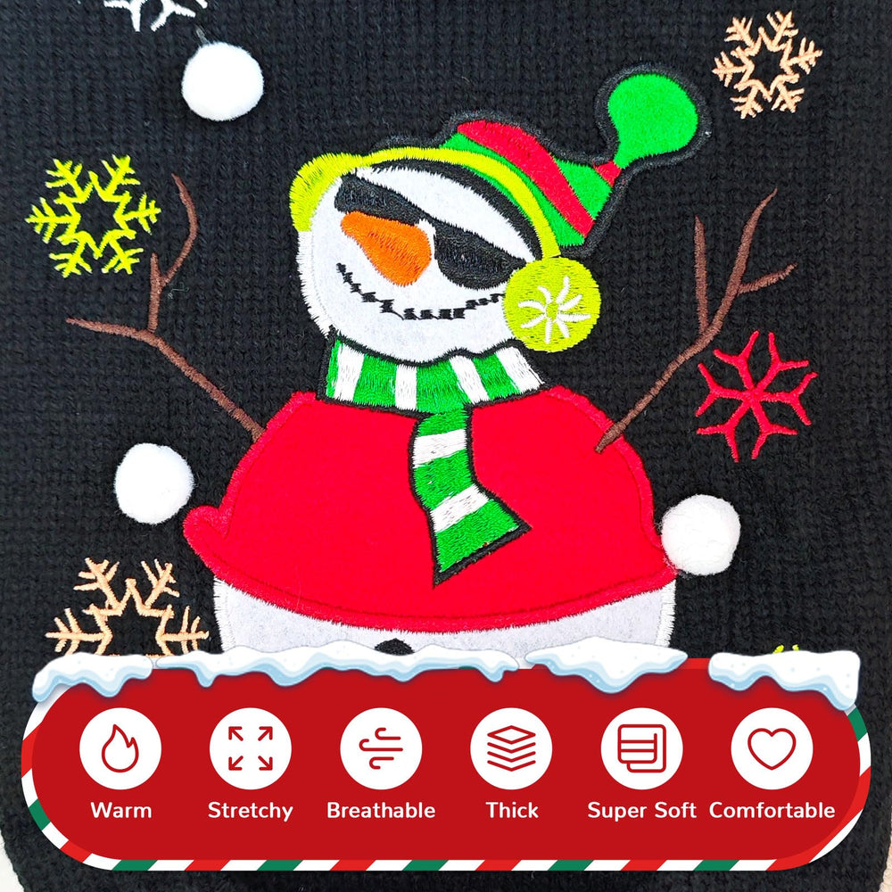 Petcare Christmas dog sweater knit closeup highlights warmth.