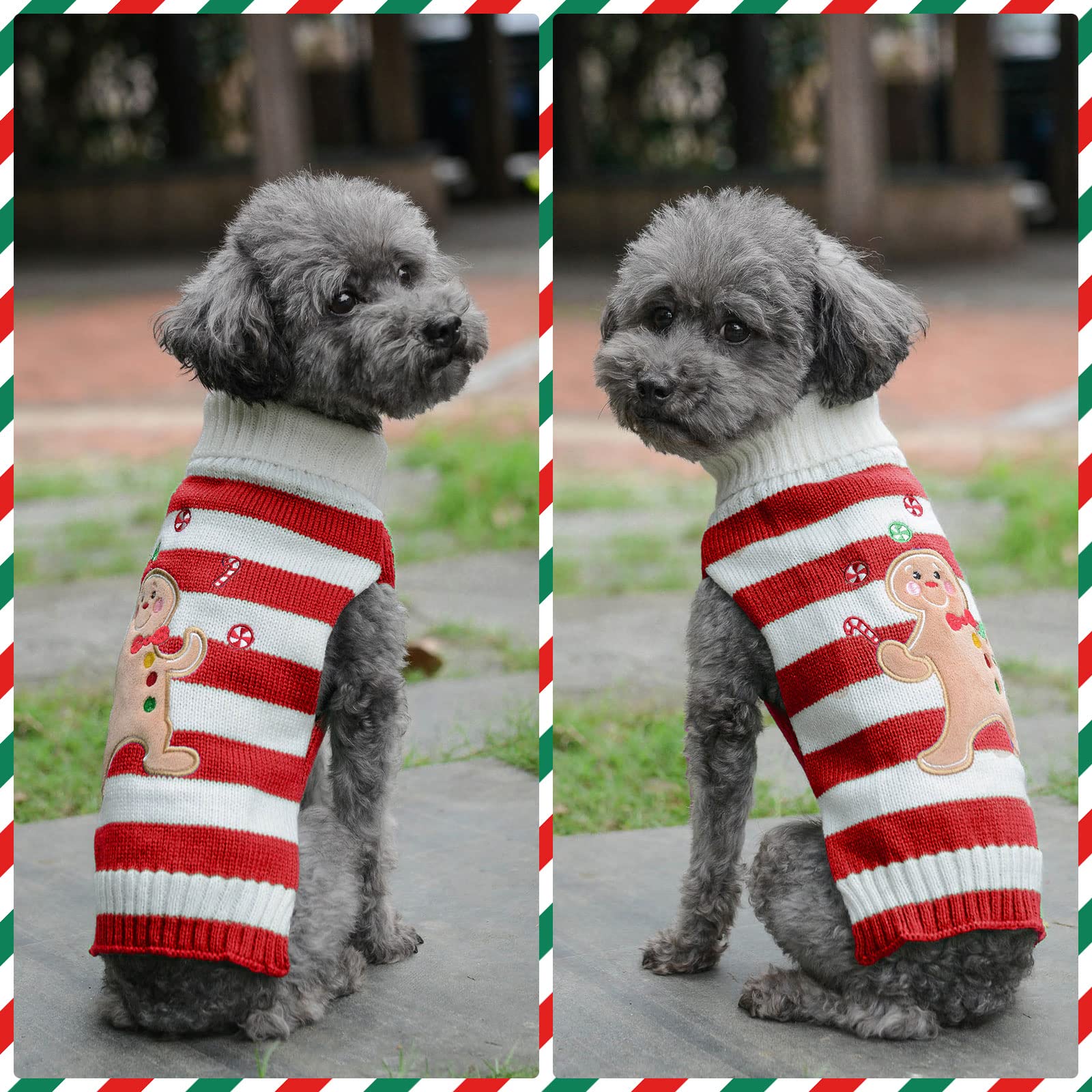 Petcare Christmas dog sweater easy on off—simple dressing for busy owners.