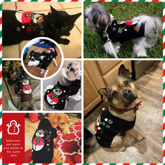 Petcare Christmas dog sweater elf detail adds playful holiday charm.