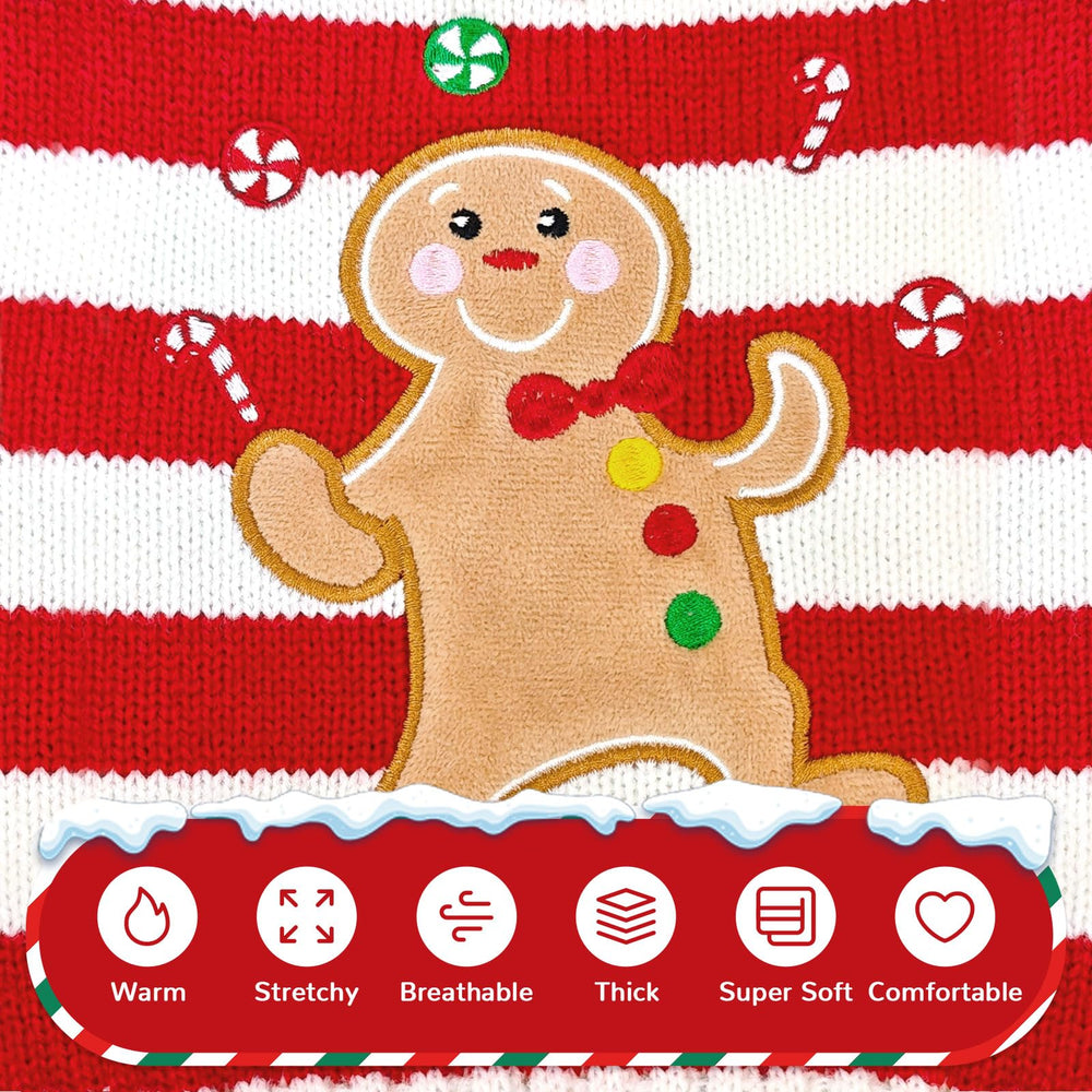 Petcare Christmas dog sweater knit warmth—soft breathable fabric for cozy winters.