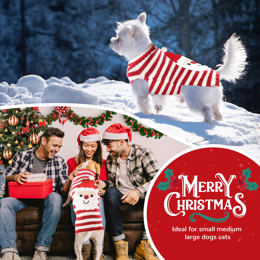 PETCARE Santa dog sweater model wearing for holiday charm and warmth