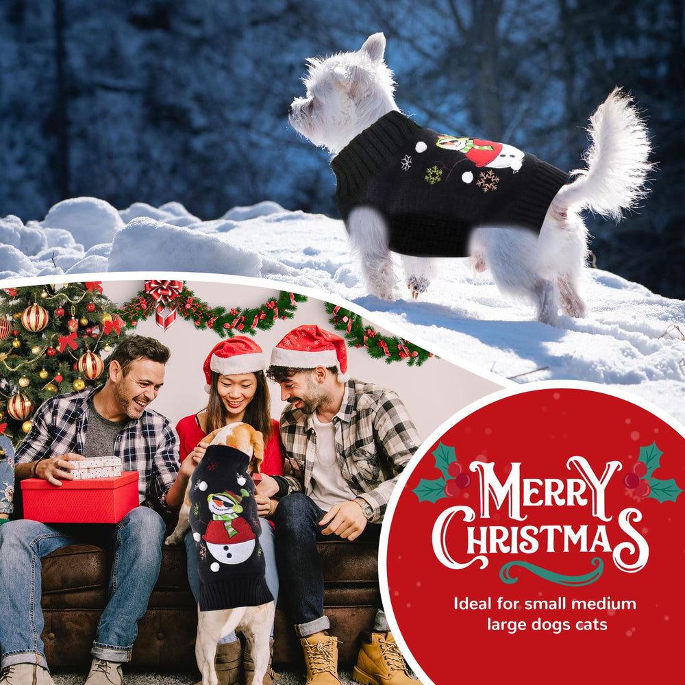 Petcare Christmas dog sweater snowflakes for cheerful holiday walks.