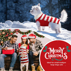 Petcare Christmas dog sweater snowflakes—winter warmth and cute winter charm.