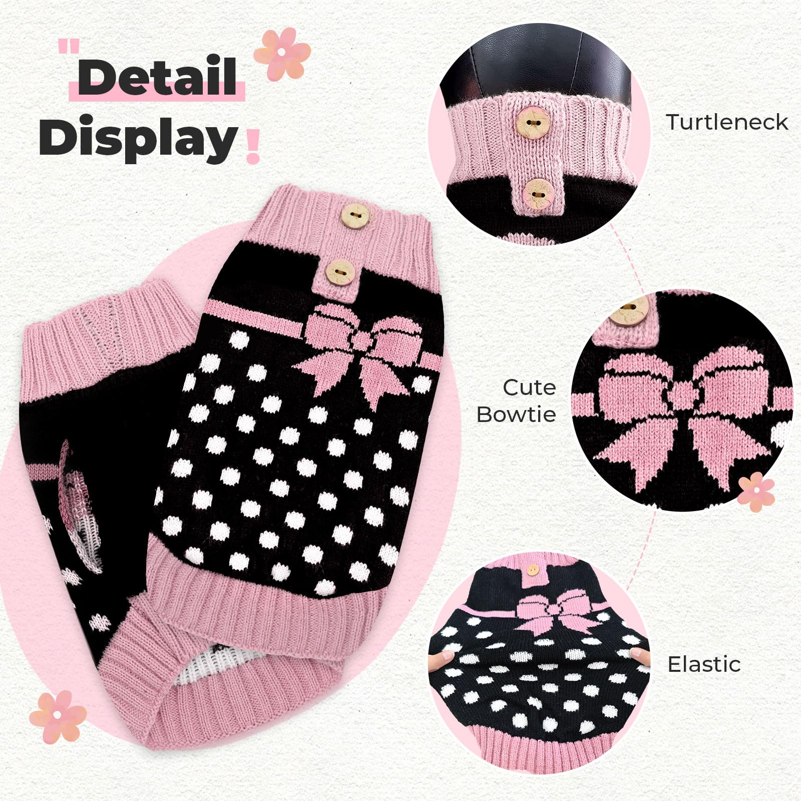 Petcare Dachshund Yorkie Puppy Sweater Fall Winter designed for mini breeds