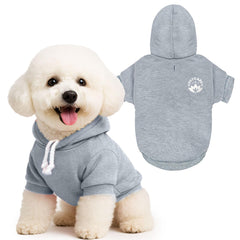PETCARE dog hoodie sweater front view shows warm fleece for cozy walks.