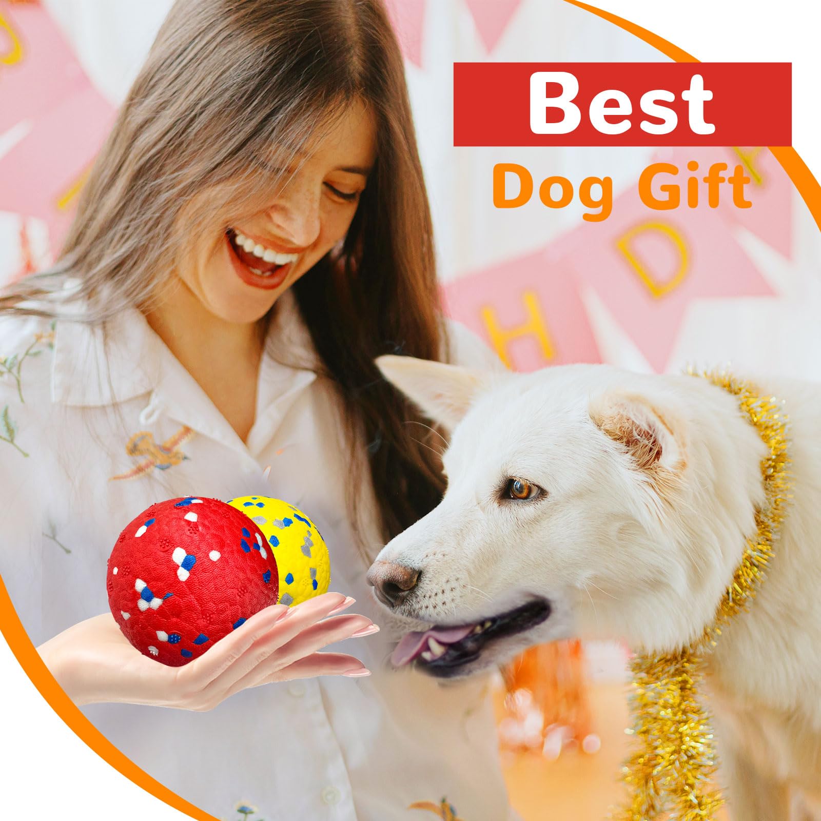 Petcare indoor-outdoor dog ball is great for yard, home, and travel play.
