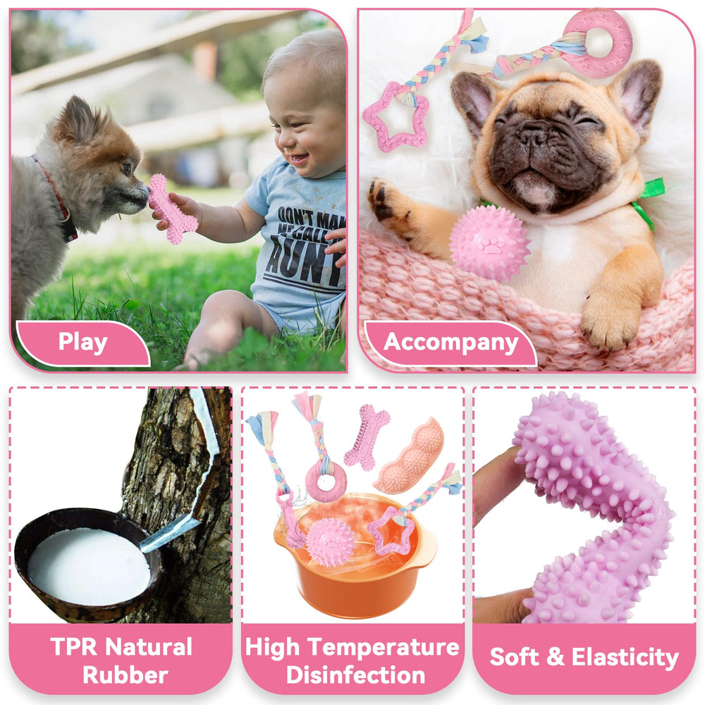 Petcare puppy toy donut: colorful chews soothe gums during teething