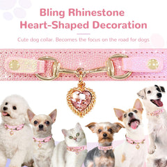 PETCARE rhinestone heart pendant adds sparkle during walks